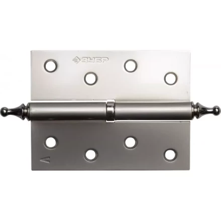 Петля дверная разъемная ЗУБР &quot;ЭКСПЕРТ&quot;, 1 подшипник, цвет мат. никель (PN), левая, с крепежом, 100х75х2,5мм,2шт 37605-100-4L купить в Нягани