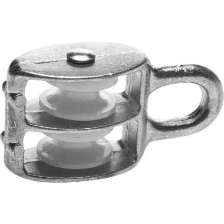 Блок ЗУБР двойной, оцинкованный, нейлоновый шкив, 5x15мм, 10 шт 4-304595-15 купить в Нягани