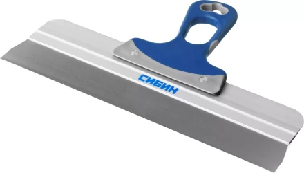 Шпатель СИБИН ФАСАДНЫЙ нержавеющий, алюминиевая направляющая, 2к ручка, 350мм 10085-35 купить в Нягани