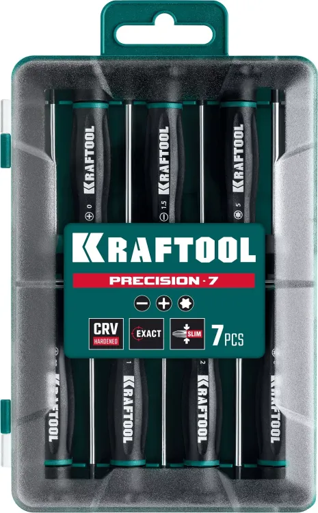Набор отверток для точных работ KRAFTOOL Precision 7 25686 купить в Нягани