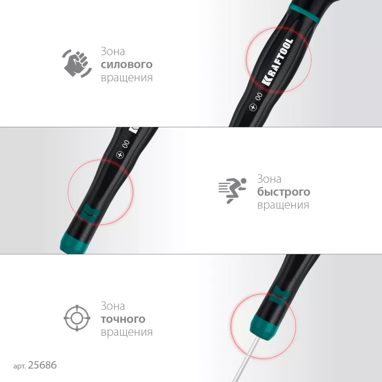 Набор отверток для точных работ KRAFTOOL Precision 7 25686 купить в Нягани