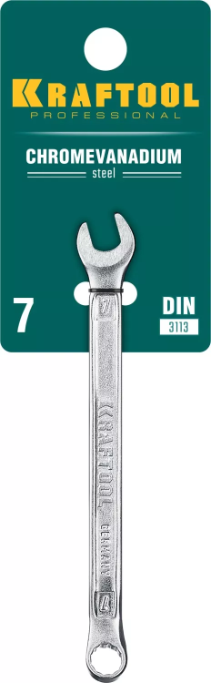 Ключи комбинированные KRAFTOOL, Cr-V, DIN 3113 27079-07 купить в Нягани