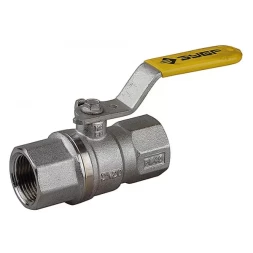 Кран шаровой ЗУБР полнопроход газовый "мама-мама", ручка, хромиров латунь, 3/4" 4-51720-C-3/4