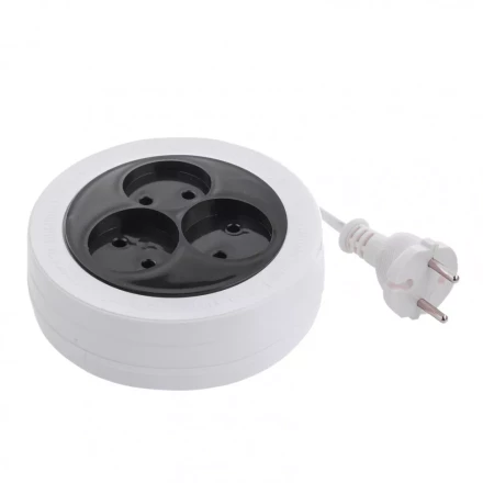 Удлинитель электрический бытовой рулетка 5 м 3 розетки 6 А тип УХ-6 Россия Сибртех 95904 купить в Нягани