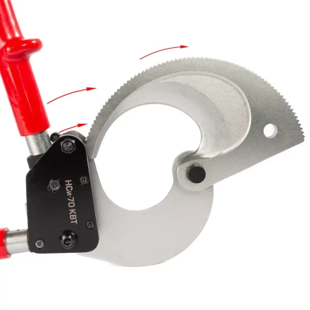 Секторные ножницы диэлектрические КВТ НСи-70 для резки бронированных кабелей до 70 мм (91814) купить в Нягани