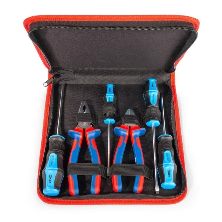 Набор слесарно-монтажного инструмента КВТ НИС-04, 6 предметов (92066) купить в Нягани