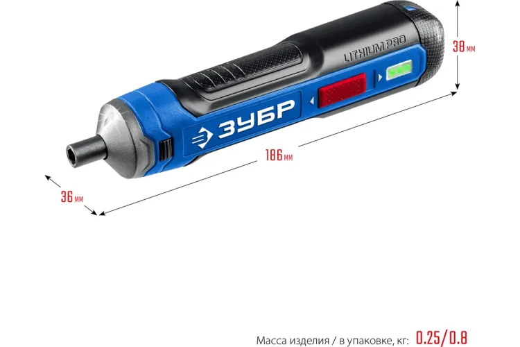 ЗУБР ZUBR GO 4 Vmax, аккумуляторная отвертка, кейс, 33 биты, Профессионал (PSD-4S) купить в Нягани