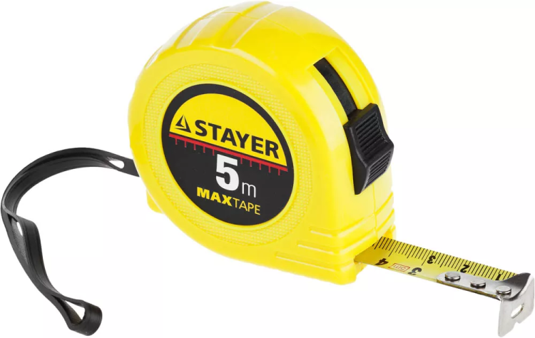 Рулетка STAYER "МASTER" "MaxTape", пластиковый корпус, 5м/19мм 34014-05-19 купить в Нягани