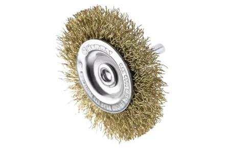 Кордщетка HAMMER плоская 63мм для дрели гофрированная латунированная сталь (207-206) купить в Нягани