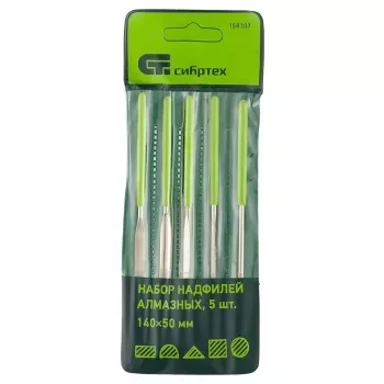 Набор надфилей алмазных 140х50х3 5 штук СИБРТЕХ 158307 купить в Нягани