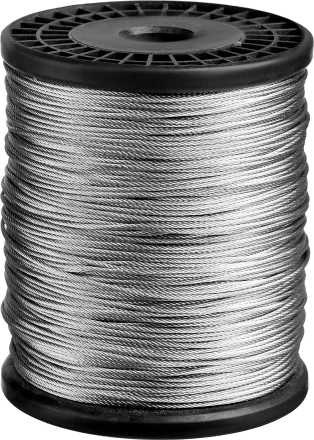 ЗУБР DIN 3055, свивка 6 х 7 + IWS, 1.5 мм, L 200 м, стальной трос, Профессионал (4-304110-15) купить в Нягани