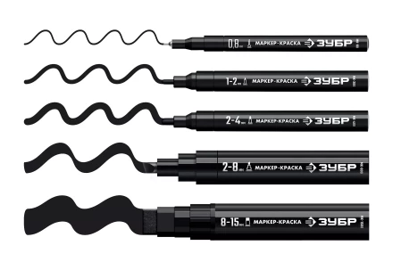 ЗУБР МК-1500 черный, 8-15 мм маркер-краска (06329-2) купить в Нягани