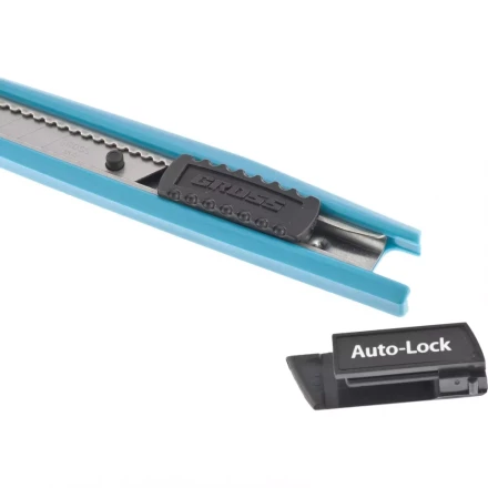 Нож 145 мм корпус ABS-пластик выдв. сегм. лезвие 9 мм SK-5 метал. направляющая GROSS 78895 купить в Нягани