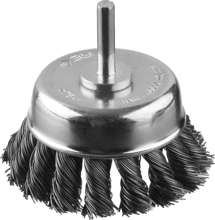 ЗУБР &quot;ПРОФЕССИОНАЛ&quot;. Щетка чашечная для дрели, жгутированная стальная проволока 0,5мм, 75мм 35255-075_z02 купить в Нягани