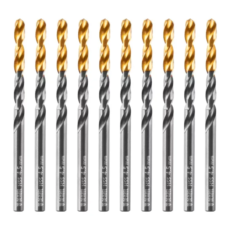 Сверло по металлу, 4,5 мм, HSS-Tin, Golden Tip, 10 шт. Denzel 717211 купить в Нягани