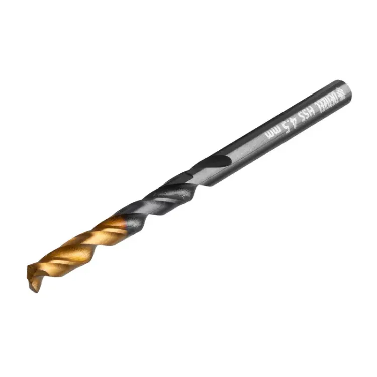 Сверло по металлу, 4,5 мм, HSS-Tin, Golden Tip, 10 шт. Denzel 717211 купить в Нягани