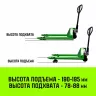 Тележка гидравлическая ручная HITCH REGULAR 2000KG 1150*550мм (полиуретановые ролики) купить в Нягани