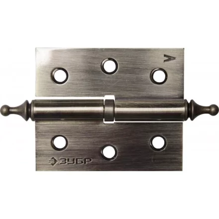 Петля дверная разъемная ЗУБР &quot;ЭКСПЕРТ&quot;, 1 подшипник, цвет ст. латунь (AB), левая, с крепежом, 75х63х2,5мм, 2 шт 37605-075-5L купить в Нягани