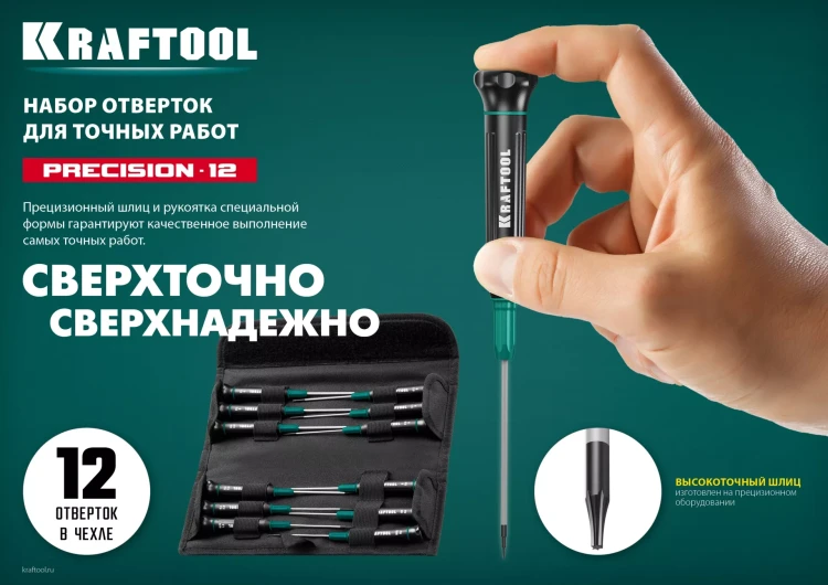 Набор Precision-12: отвертки для точных работ. 25689 купить в Нягани