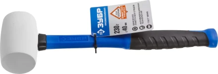 Киянка ЗУБР &quot;ПРОФЕССИОНАЛ&quot; резиновая белая, с фиберглассовой ручкой, 230г 20531-230_z02 купить в Нягани