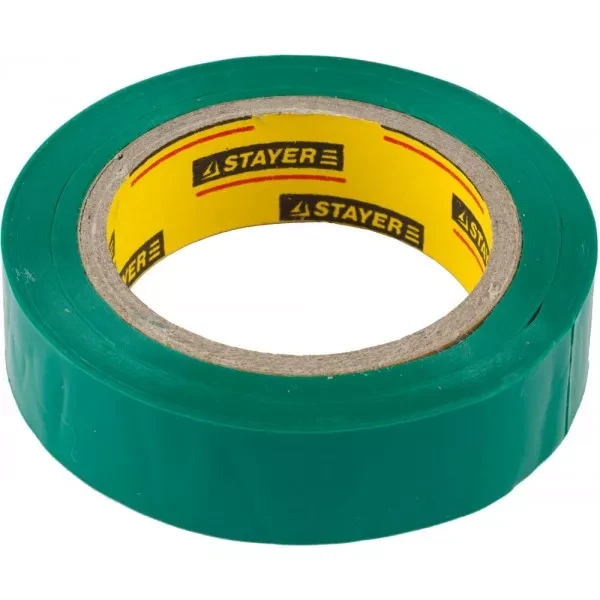 Изолента, STAYER Master 12291-G-15-10, ПВХ, 5000 В, 15мм х 10м, зеленая 12291-G-15-10 купить в Нягани