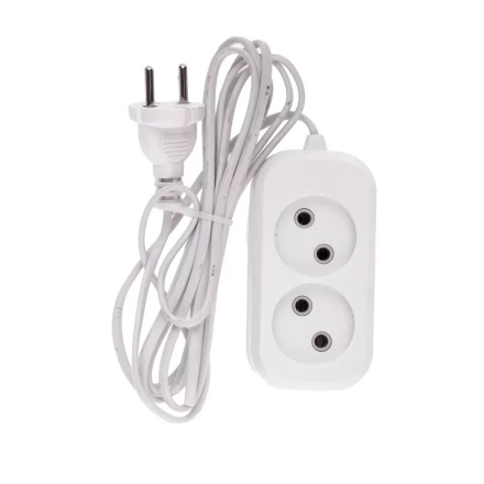 Удлинитель бытовой без заземления 3 м 2 розетки 6 A серия УХ6 Denzel 95921 купить в Нягани