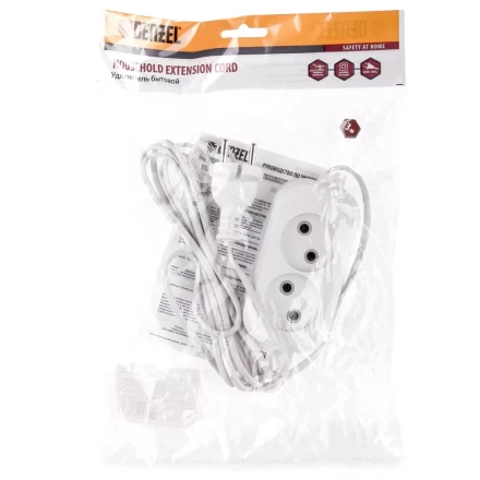 Удлинитель бытовой без заземления 3 м 2 розетки 6 A серия УХ6 Denzel 95921 купить в Нягани