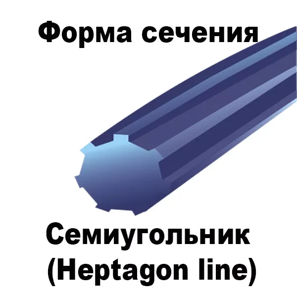 Леска для триммера HEPTAGON LINE (семиугольник) катушка 1,35кг 2.0MMX468M купить в Нягани