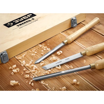 ЗУБР УМЕЛЕЦ-8, 8 шт, Р6М5, набор ручных резцов по дереву, Профессионал (18374) купить в Нягани