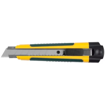 Нож с сегментированным лезвием, KRAFTOOL 09199, двухкомп корпус, автостоп, отсек для хранения запасных лезвий, 18мм 9199 купить в Нягани