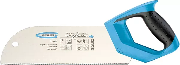 Пила для фанеры с запилом PIRANHA,300 мм/12",11-12 TPI,зуб 3D,каленый зуб,двухкомп.рукоятка GROSS 23144 купить в Нягани