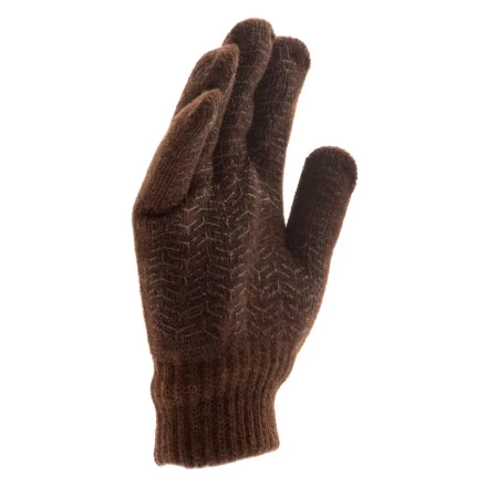 Перчатки трикотажные, двойные, верблюжья и овечья шерсть, ПВХ покрытие, Россия, Сибртех 68635 купить в Нягани