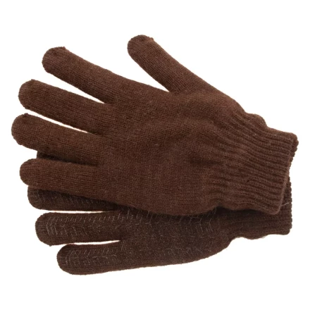 Перчатки трикотажные, двойные, верблюжья и овечья шерсть, ПВХ покрытие, Россия, Сибртех 68635 купить в Нягани