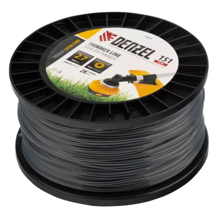 Леска для триммера двухкомпонентная круглая, 2,7мм х 151м, на DIN катушке EXTRA CORD// Denzel 96809 купить в Нягани