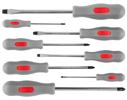 Набор ЗУБР &quot;МАСТЕР&quot;: Отвертки, Cr-v, эргономичная двухкомпонентная рукоятка, 8шт 25065-H8_z02 купить в Нягани