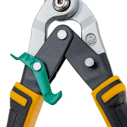 Ножницы по металлу Denzel 78371, 270 мм, прямой и правый рез, сталь-СrMo, трехкомпонентные рукоятки купить в Нягани