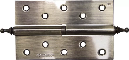 Петля дверная разъемная ЗУБР &quot;ЭКСПЕРТ&quot;, 1 подшипник, цвет ст. латунь (AB), левая, с крепежом, 125х75х2,5мм,2шт 37605-125-5L купить в Нягани