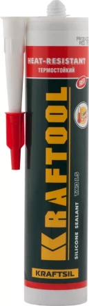 Герметик силиконовый KRAFTOOL красный, температуростойкий (от -62 С до 275 С), 300мл 41259-4 купить в Нягани