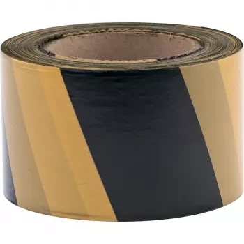 Лента сигнальная 75 мм х 200 м черно-желтая СИБРТЕХ/Россия 89034 купить в Нягани