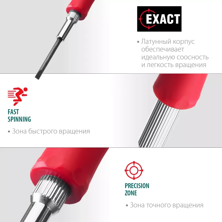 Набор Precision-6: часовые отвертки для особо точных работ, металлическая рукоятка с противоскользящей накладкой, жало из специальной стали SNCM8660. 25679 купить в Нягани