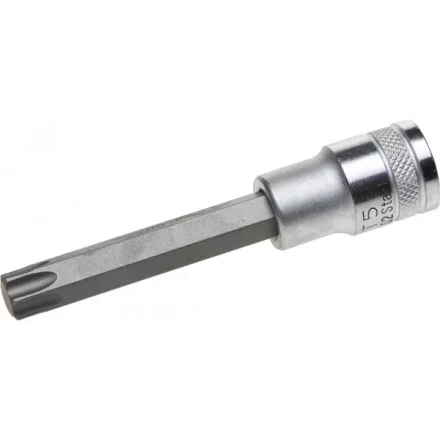 Торцовая бита-головка KRAFTOOL &quot;INDUSTRIE QUALITAT&quot;, удлиненная, материал S2, TORX, сатинированная, 1/2&quot;, Т55 27906-55_z01 купить в Нягани