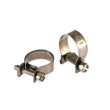 Хомуты металлические MINI 18-20 мм ширина 9 мм винтовой W4 2 шт Сибртех 475073 купить в Нягани