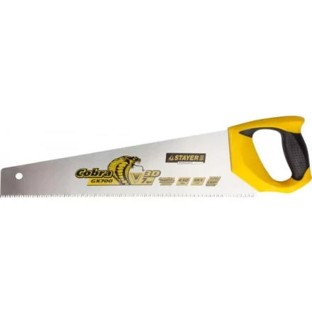 Ножовка STAYER "PROFI" "COBRA" GX700, трехгранный японский зуб, импульсная закалка, 2-х комп ручка, 7 TPI, 450мм 1513-45_z02 купить в Нягани