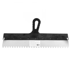 Шпатель из нержавеющей стали 450 мм зуб 8 х 8 мм пластмассовая ручка 85146