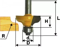 Фреза кром. калевочная ф381х15мм R635мм хв. 8мм 46265