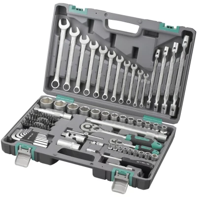 Набор инструментов, 1/2", 1/4",  CrV, пластиковый кейс  88 предм  STELS 14109