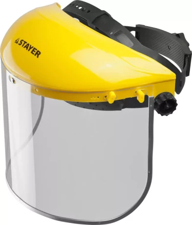Щиток лицевой защитный STAYER &quot;MASTER&quot; пластиковое оголовье, разборная конструкция, визор из поликарбоната 400х200мм 11081 купить в Нягани