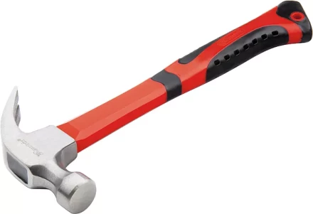 Молоток-гвоздодер 450 г боек 27 мм фибергласовая обрезиненная рукоятка MATRIX 10450 купить в Нягани