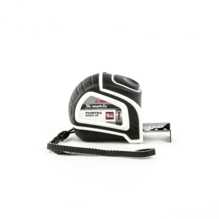 Рулетка Autostop 5 м х 25 мм двухкомпонентный корпус автоматическая фиксация MATRIX 32552 купить в Нягани