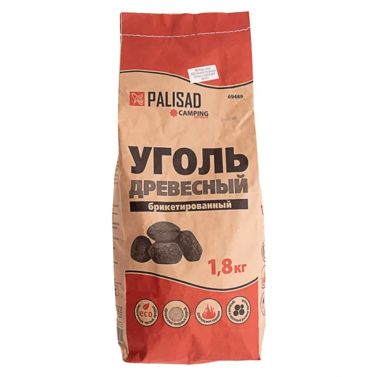 Древесный уголь, брикетированный, 1,8 кг, Camping Palisad 69489 купить в Нягани